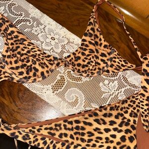 Monday Swimwear Leopard Print Bikini - TOP ONLY